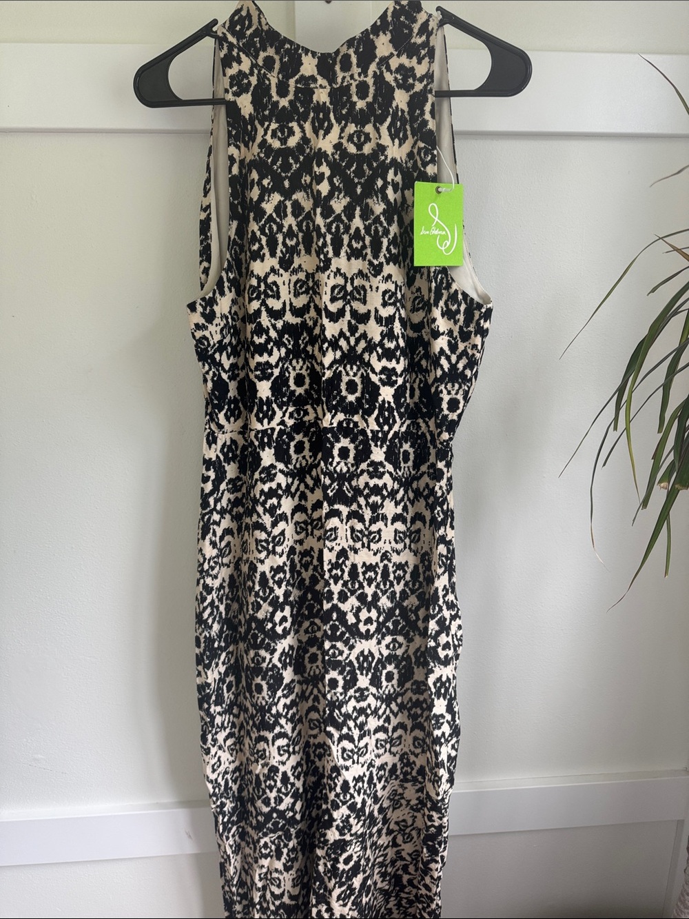 NWT Sam Edelman Sleeveless Black and Cream Patterned Sundress